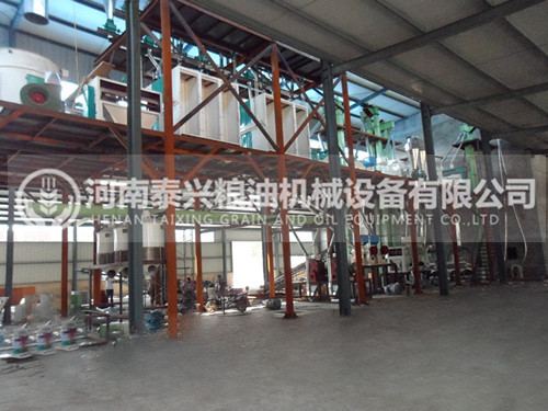 河南郑州200吨玉米加工设备安装案例