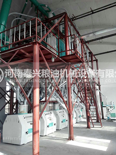新疆库尔勒60吨面粉机安装案例